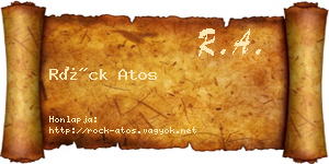 Röck Atos névjegykártya